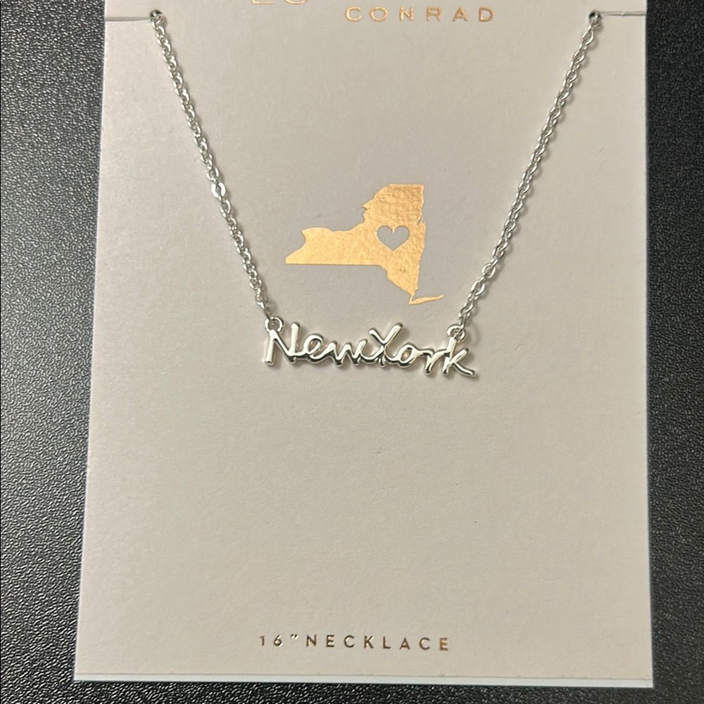 LC Lauren Conrad Silver 'New York' Necklace - Picture 2 of 3